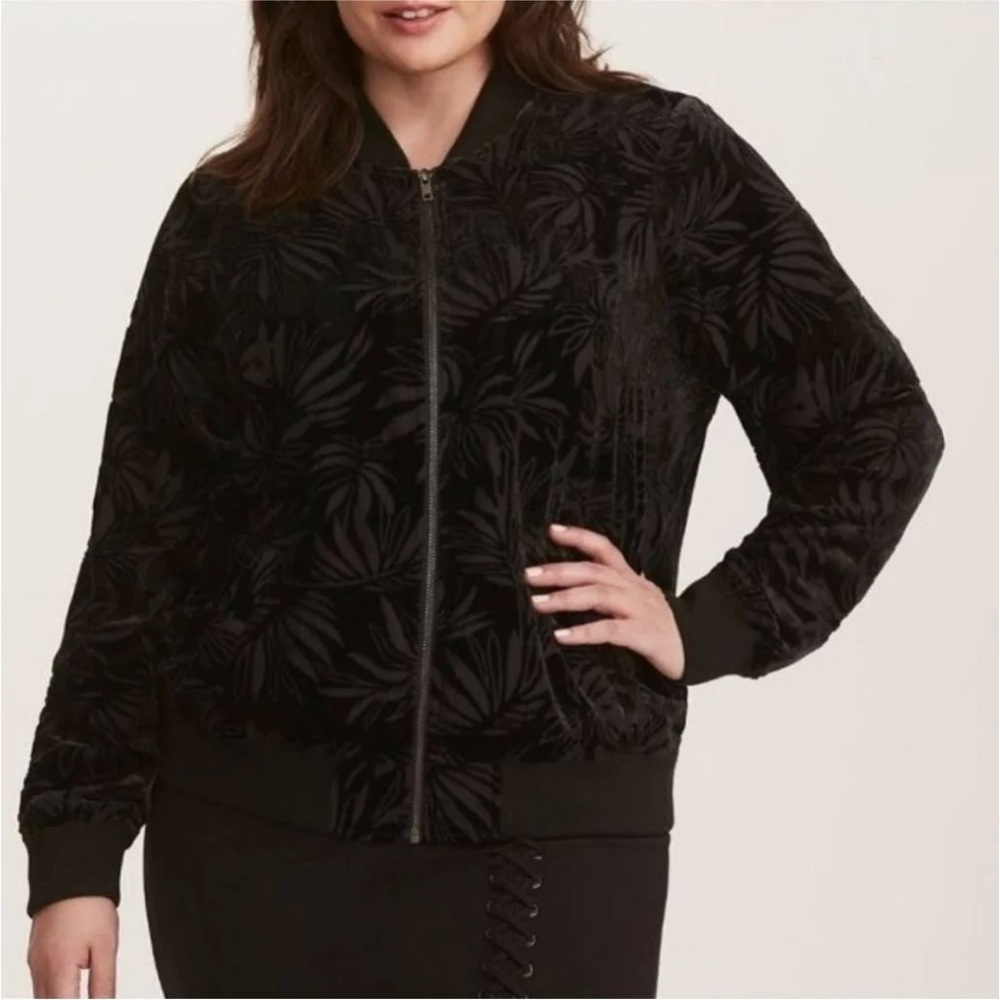 Torrid Burnout Velvet Bomber Jacket
